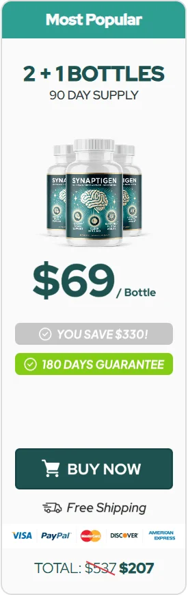 Synaptigen three bottles order